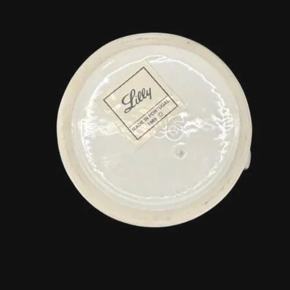 Vintage 1989 Lilly "Syr Rosar Sol" Apothecary Jar Pitcher Made in Portugal Ceram - Picture 8 of 8